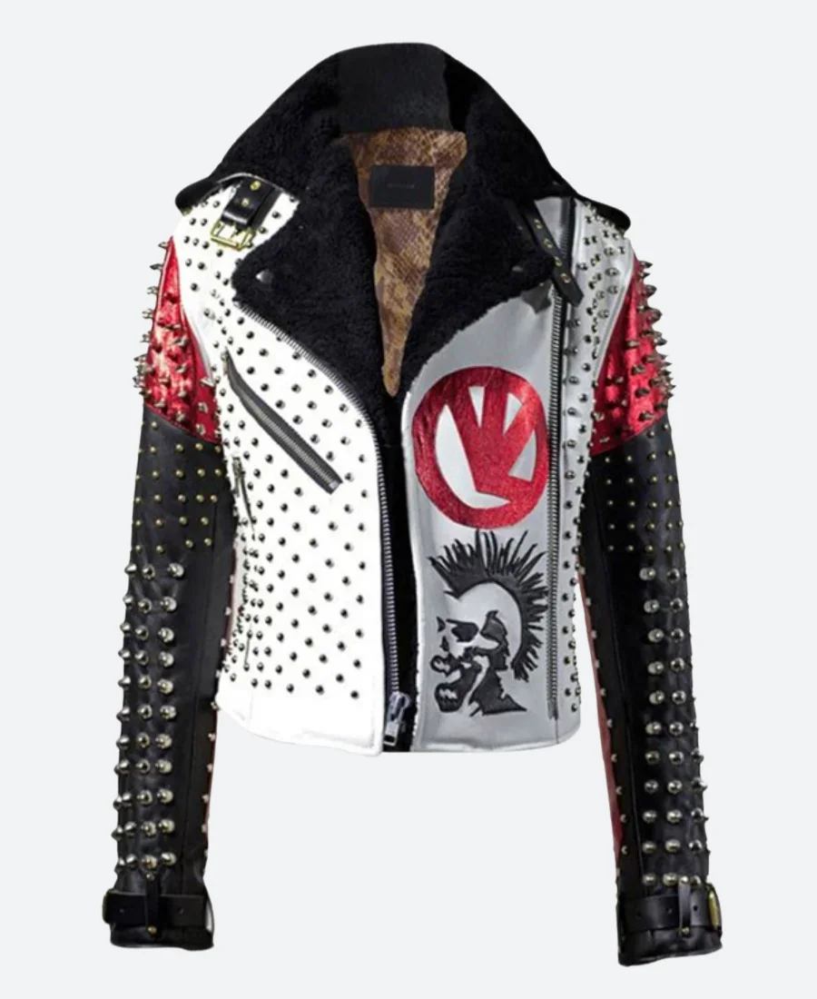 Rock Punk Studded Leather Jacket