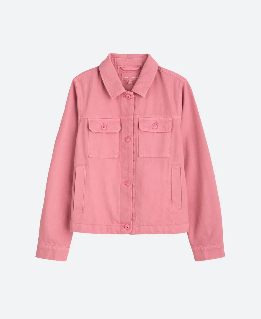 Rose Pink Denim Jacket