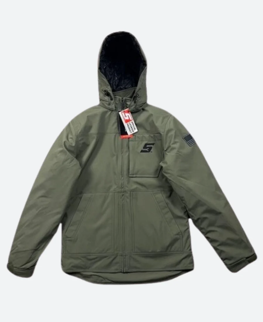 Snap On Zipper Hooded Jacket