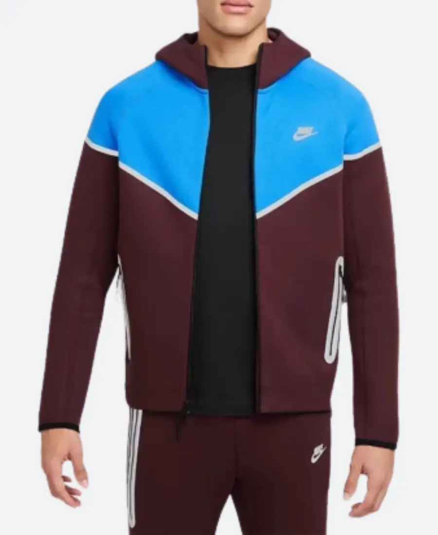 Tech Windrunner Burgundy Reflective Jacket