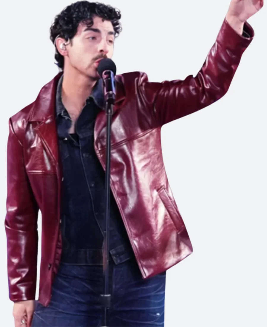 Times Square Performance Joe Jonas Leather Jacket