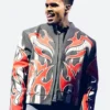 Tycoon Music Festival Chris Brown Leather Jacket Front Image